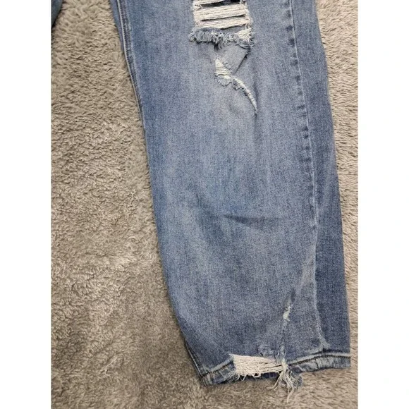 I&M Black Label Jeans Womens Sz 20 Plus I & M Denim Blue Stretch Distressed Pant - Picture 4 of 16